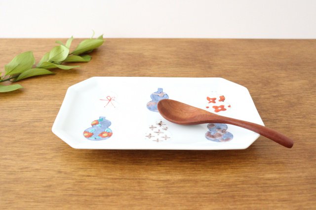 Octagonal Long Plate Imari Gourds | Sushi Plate Arita Ware-Detail6