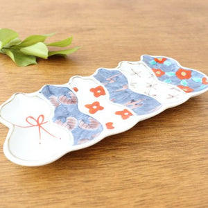 Long plate Imari Six Gourds | Sushi Plate Arita Ware-Detail2