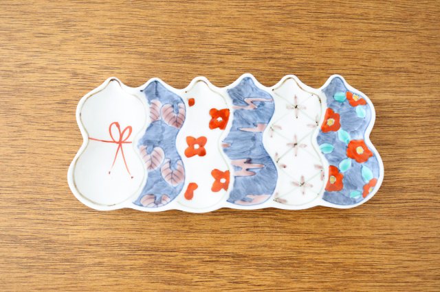 Long plate Imari Six Gourds | Sushi Plate Arita Ware-Detail13