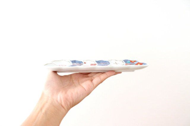 Long plate Imari Six Gourds | Sushi Plate Arita Ware-Detail3