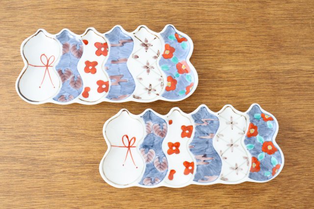 Long plate Imari Six Gourds | Sushi Plate Arita Ware-Detail8