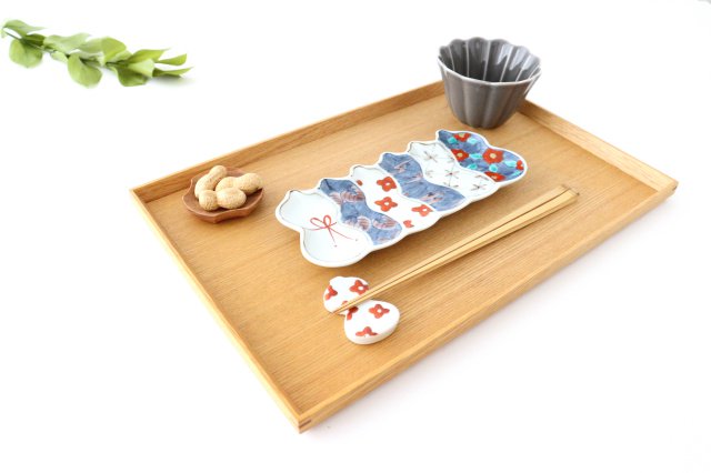 Long plate Imari Six Gourds | Sushi Plate Arita Ware-Detail10