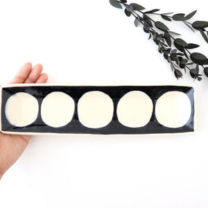 Rectangle Plate Round Pattern | Sushi Plate Arita Ware-Detail2