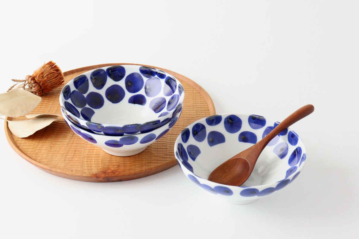 Small Bowl Blue Dots | Kobachi Hasami Ware