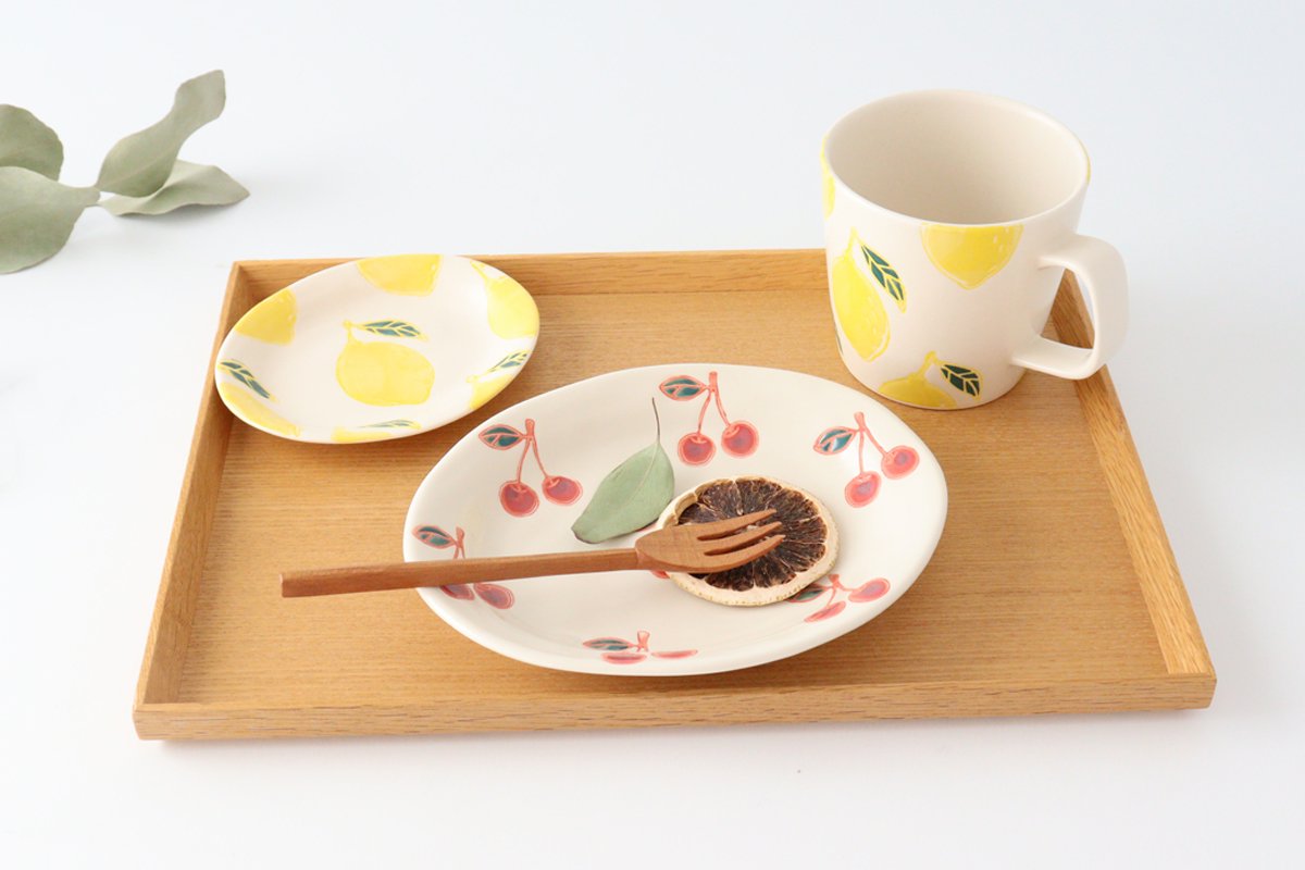 Oval Plate Cherry | Hasami Ware