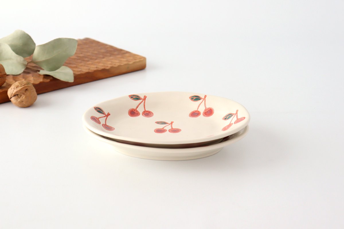 Oval Plate Cherry | Hasami Ware