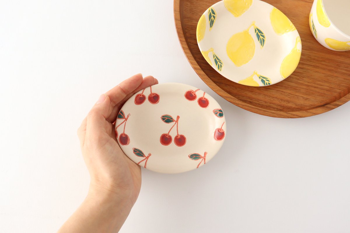 Oval Small Plate Cherry | Hasami Ware