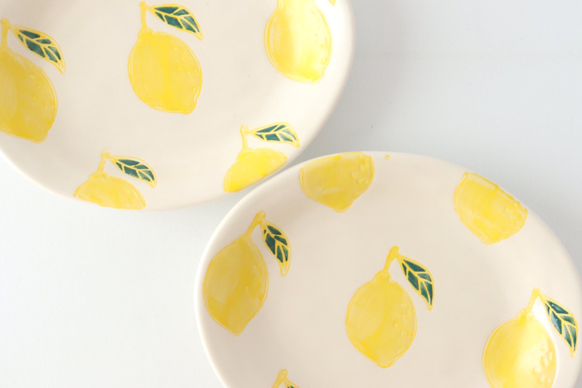 Oval Plate Lemon | Hasami Ware