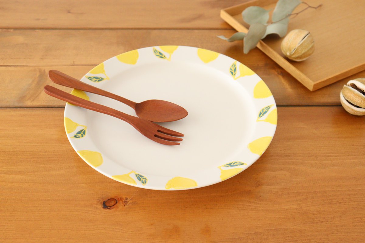 Plate L lemon porcelain fruits Hasami ware