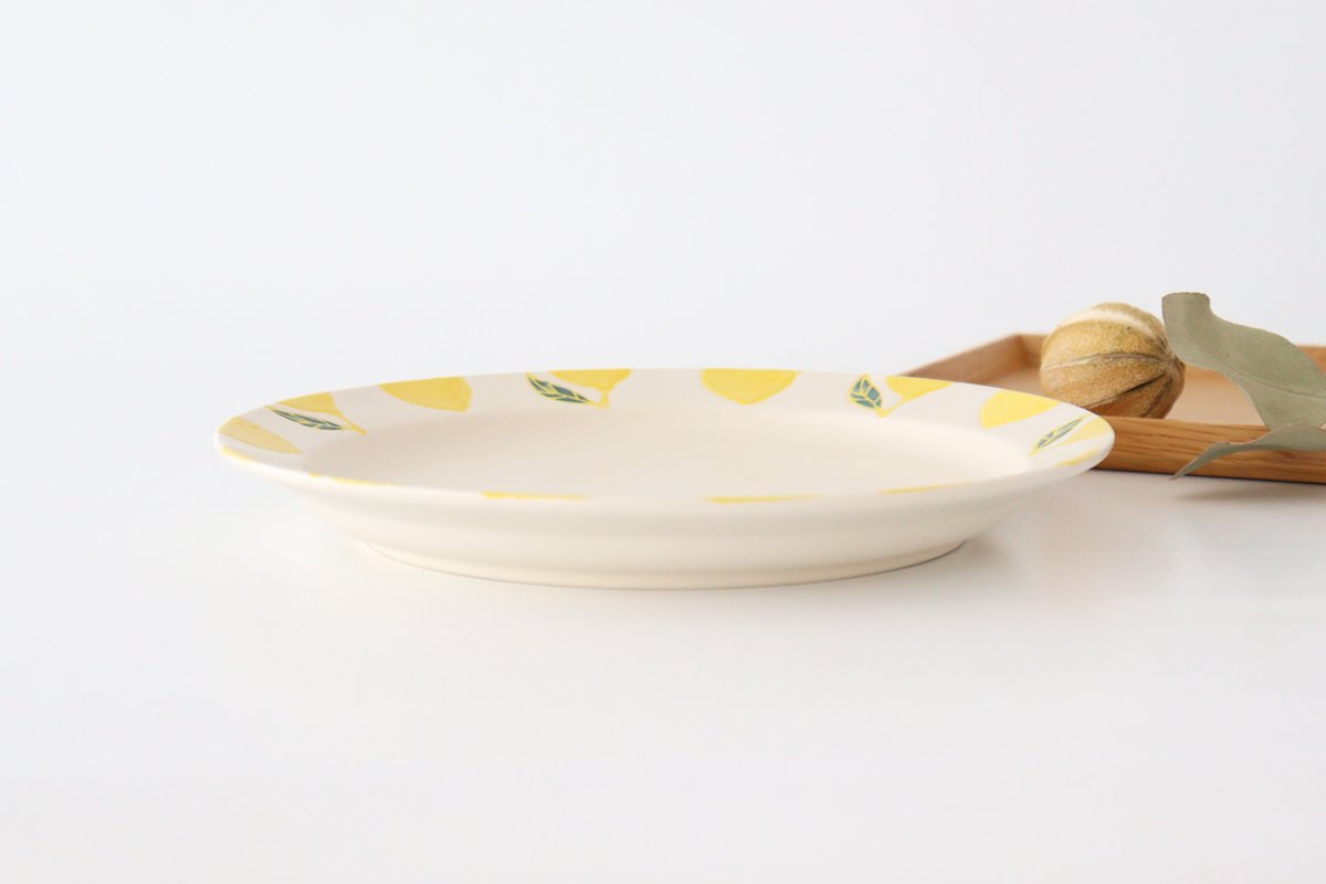 Plate L lemon porcelain fruits Hasami ware