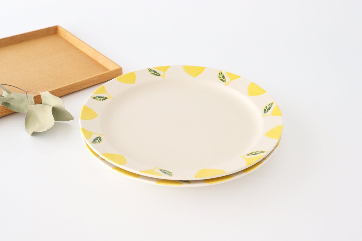Plate L lemon porcelain fruits Hasami ware