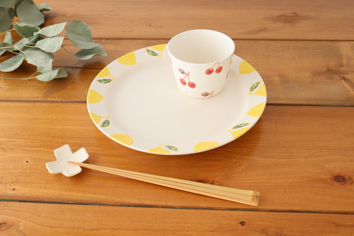 Plate L lemon porcelain fruits Hasami ware