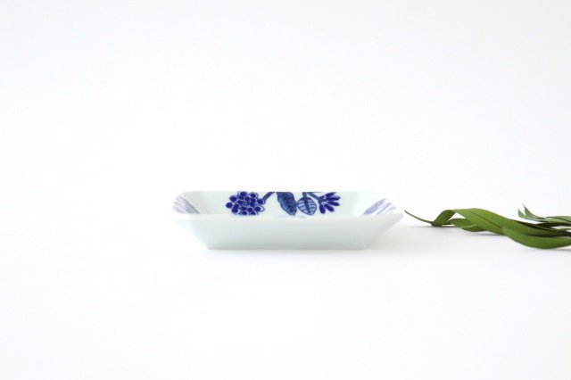 Square Plate Blue Flower | Hasami Ware