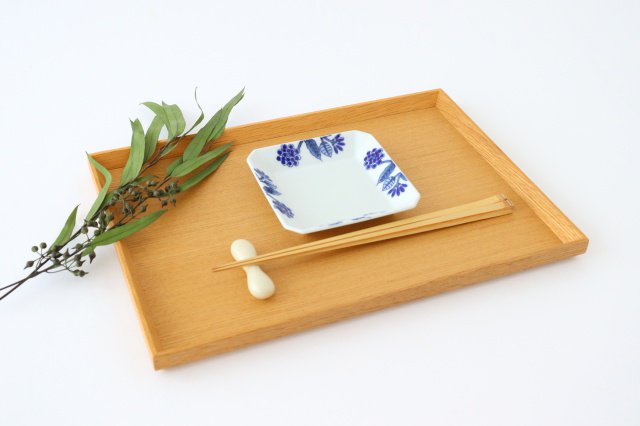 Square Plate Blue Flower | Hasami Ware