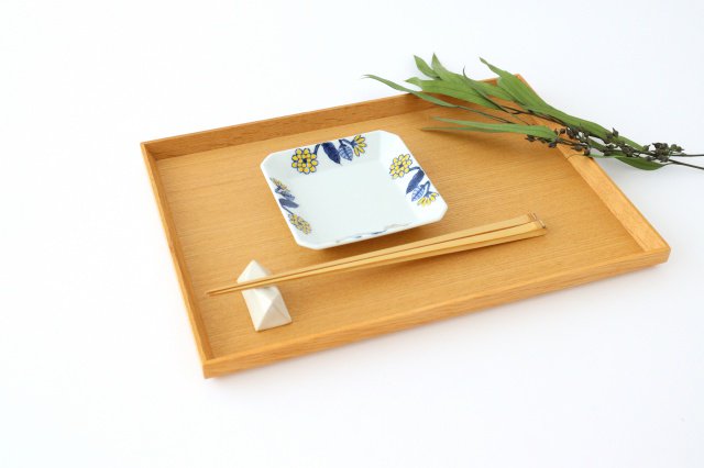 Square Plate Yellow Flower | Hasami Ware