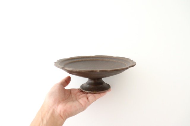 Furutani Seitosho Compote Footed Plate Rust L