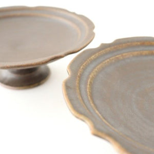 Furutani Seitosho Compote Footed Plate Rust L-Detail8