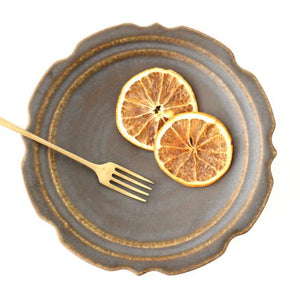 Furutani Seitosho Compote Footed Plate Rust L-Detail9