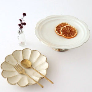 Furutani Seitosho Compote Footed Plate White L-Detail12