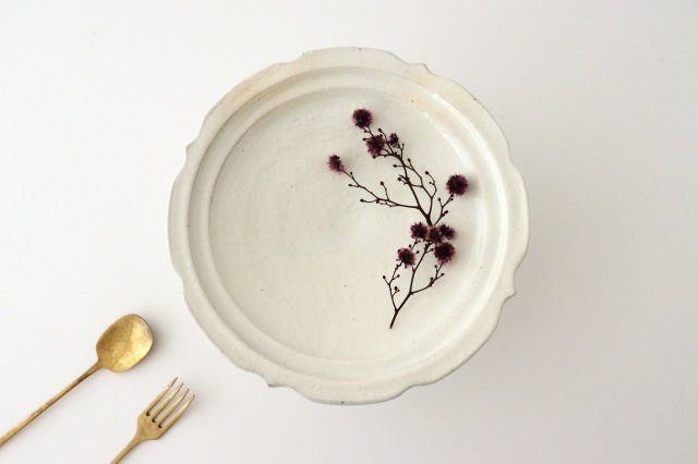 Furutani Seitosho Compote Footed Plate White L