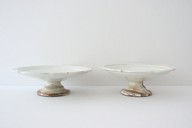 Furutani Seitosho Compote Footed Plate White L
