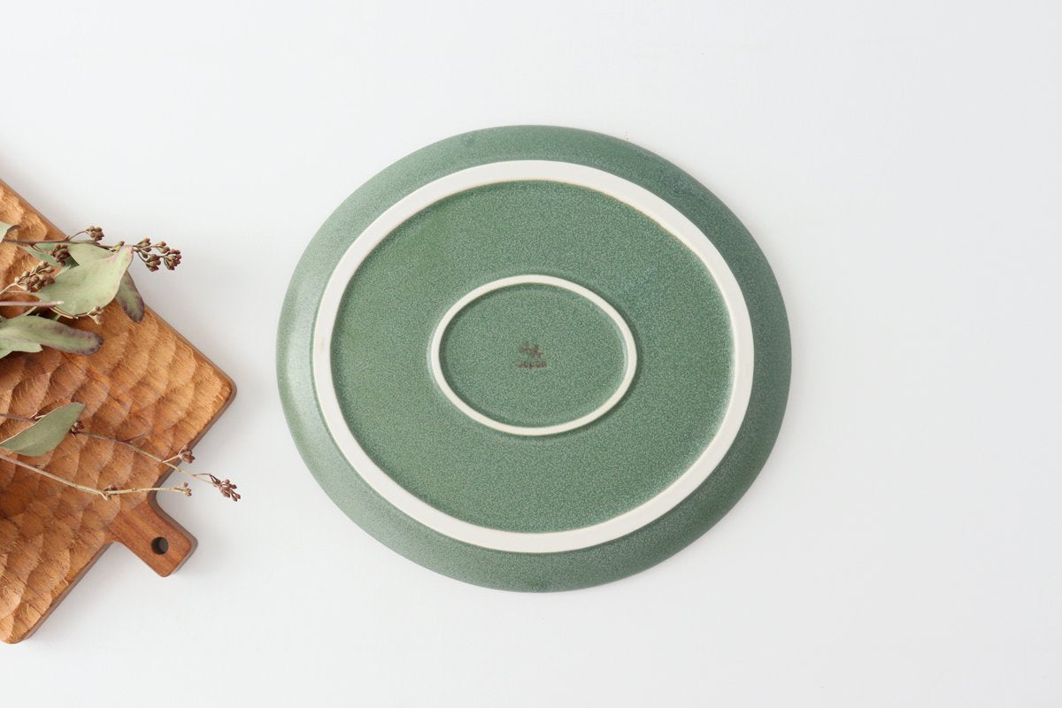 kei Large Plate Green | Mino Ware