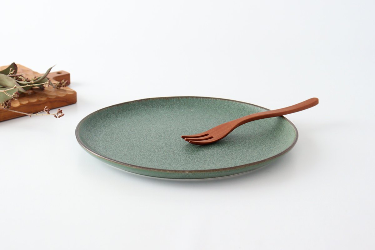 kei Large Plate Green | Mino Ware