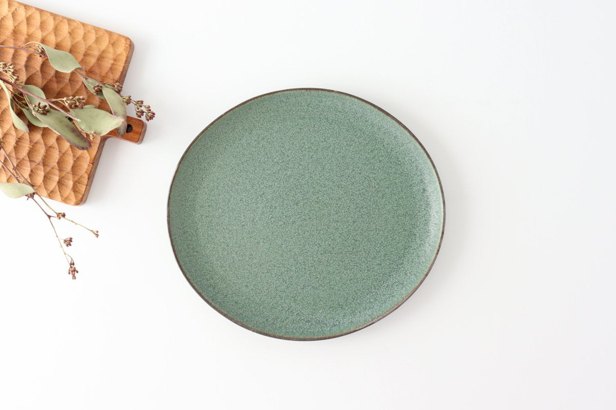 kei Large Plate Green | Mino Ware