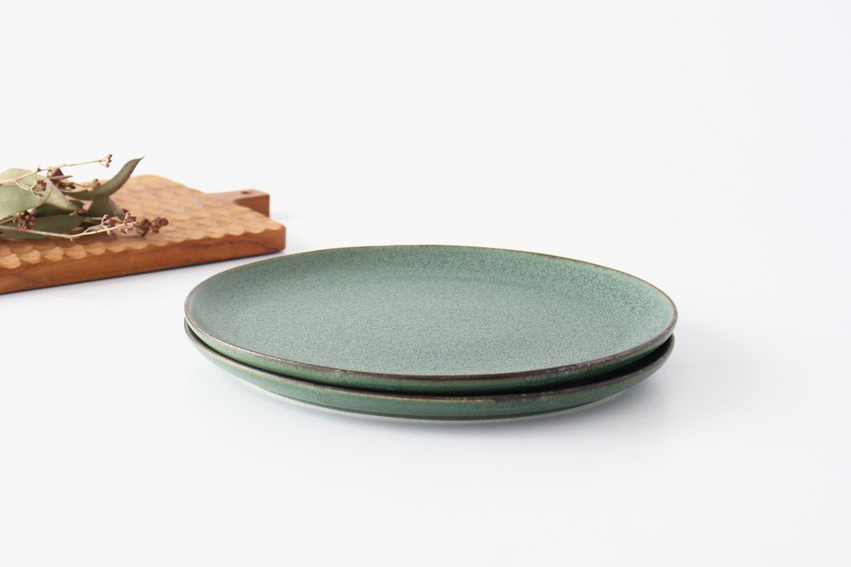 kei Large Plate Green | Mino Ware