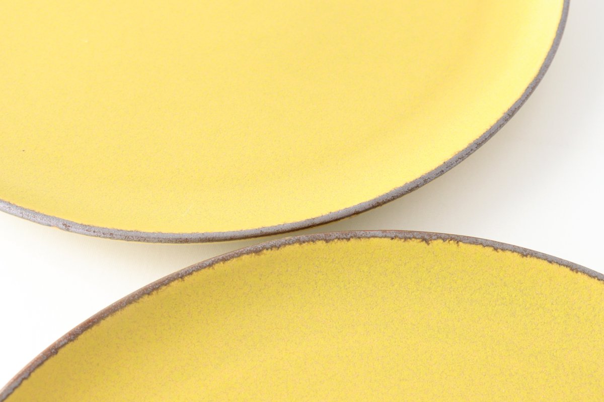 kei Large Plate Mustard | Mino Ware