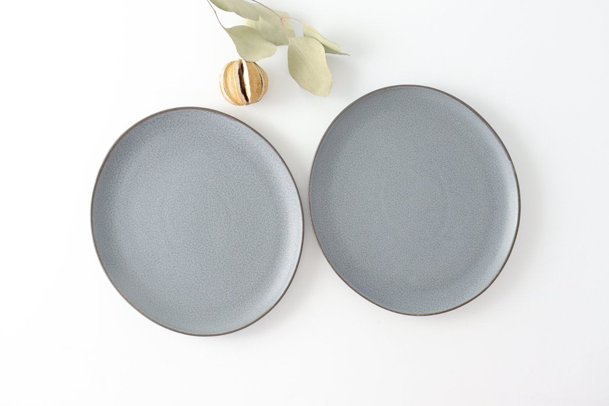 kei Large Plate Gray | Mino Ware