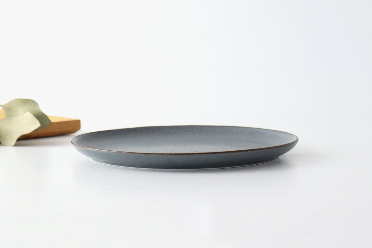 kei Large Plate Gray | Mino Ware