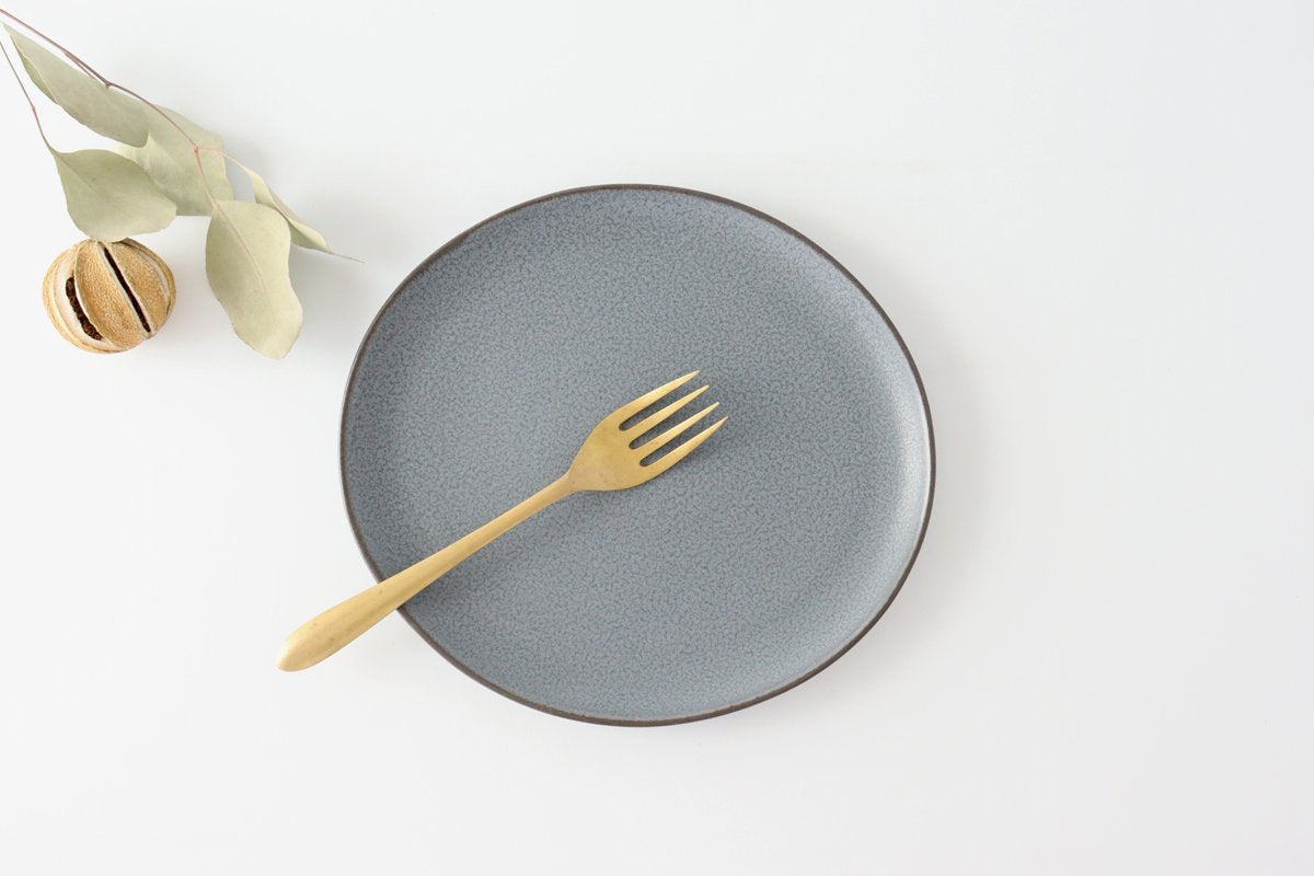 kei Large Plate Gray | Mino Ware