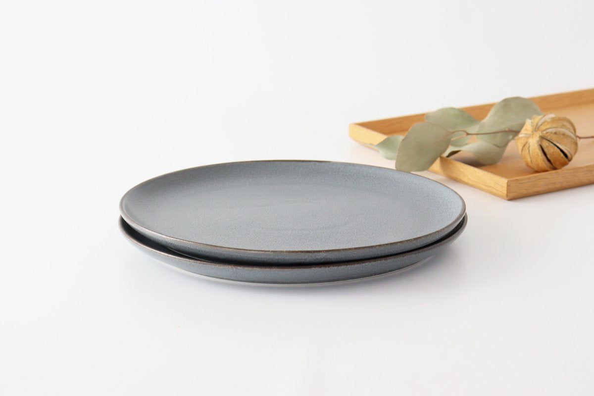 kei Large Plate Gray | Mino Ware