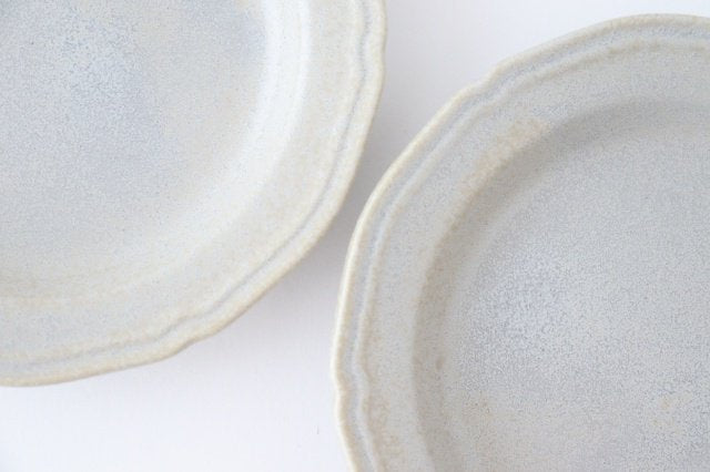 Line Small Plate Gray Porcelain Mino Ware