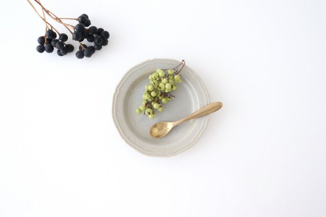 Line Small Plate Gray Porcelain Mino Ware