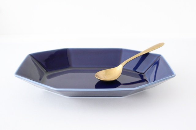 Yasumi Oval Plate Blue Porcelain Mino Ware