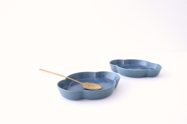 Oval Small Plate Blue | Mino Ware