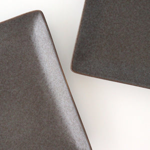 Square Plate Black 21cm/8.3in | Sushi Plate Mino Ware-Detail12