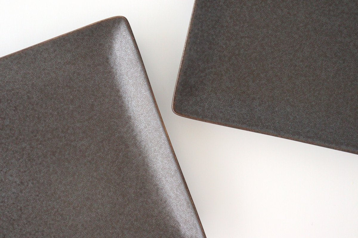 Square Plate Black 21cm/8.3in | Sushi Plate Mino Ware-Detail12