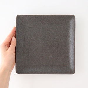 Square Plate Black 21cm/8.3in | Sushi Plate Mino Ware-Detail4
