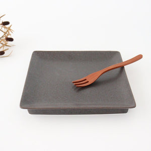 Square Plate Black 21cm/8.3in | Sushi Plate Mino Ware-Detail5