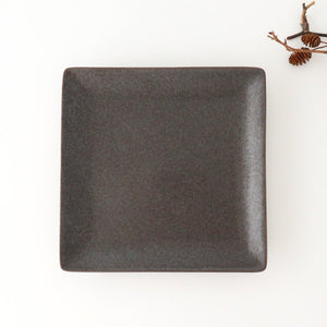 Square Plate Black 21cm/8.3in | Sushi Plate Mino Ware-Detail7
