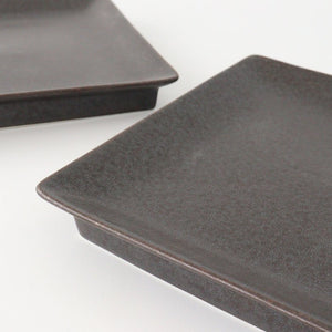 Square Plate Black 21cm/8.3in | Sushi Plate Mino Ware-Detail8