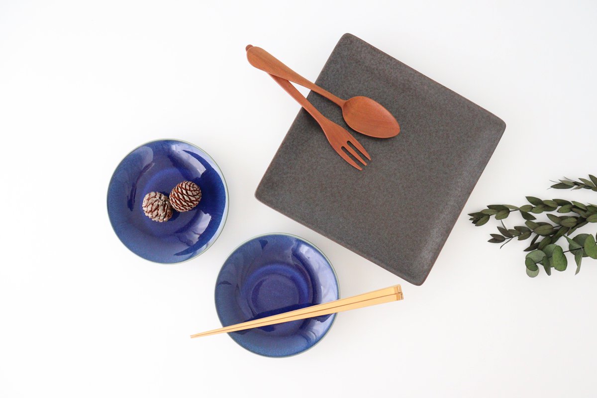 Square Plate Black 21cm/8.3in | Sushi Plate Mino Ware-Detail9