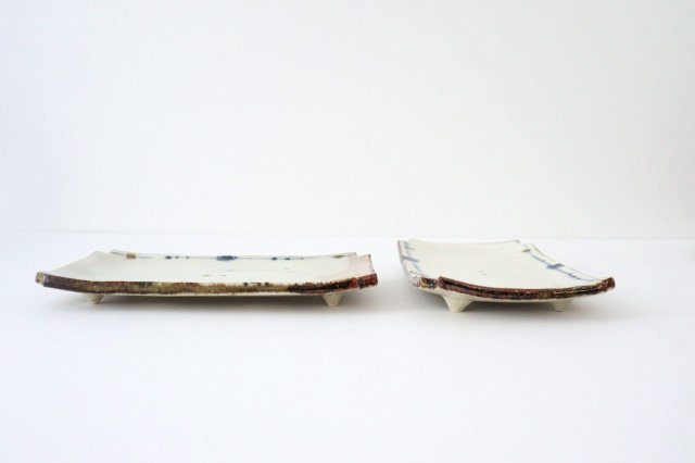 Minami Kiln Rectangle Plate Annan | Sushi Plate Mino Ware