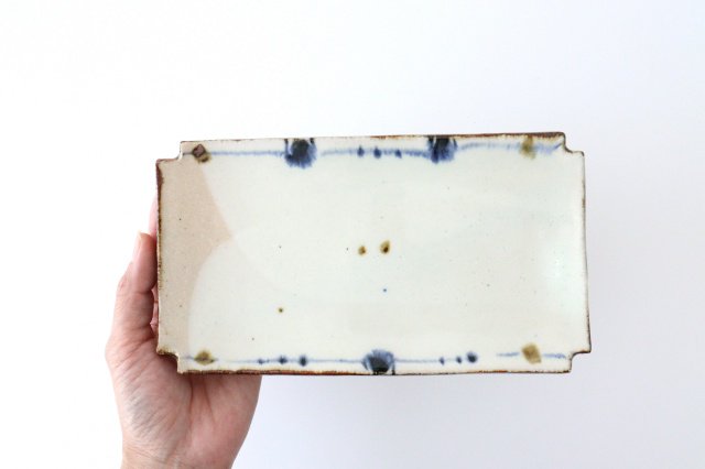 Minami Kiln Rectangle Plate Annan | Sushi Plate Mino Ware