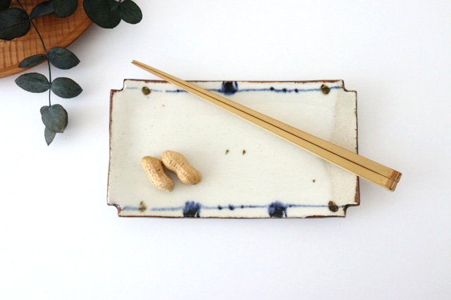 Minami Kiln Rectangle Plate Annan | Sushi Plate Mino Ware