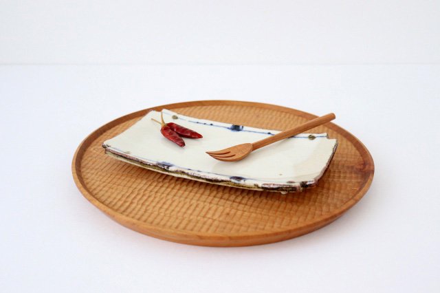 Minami Kiln Rectangle Plate Annan | Sushi Plate Mino Ware