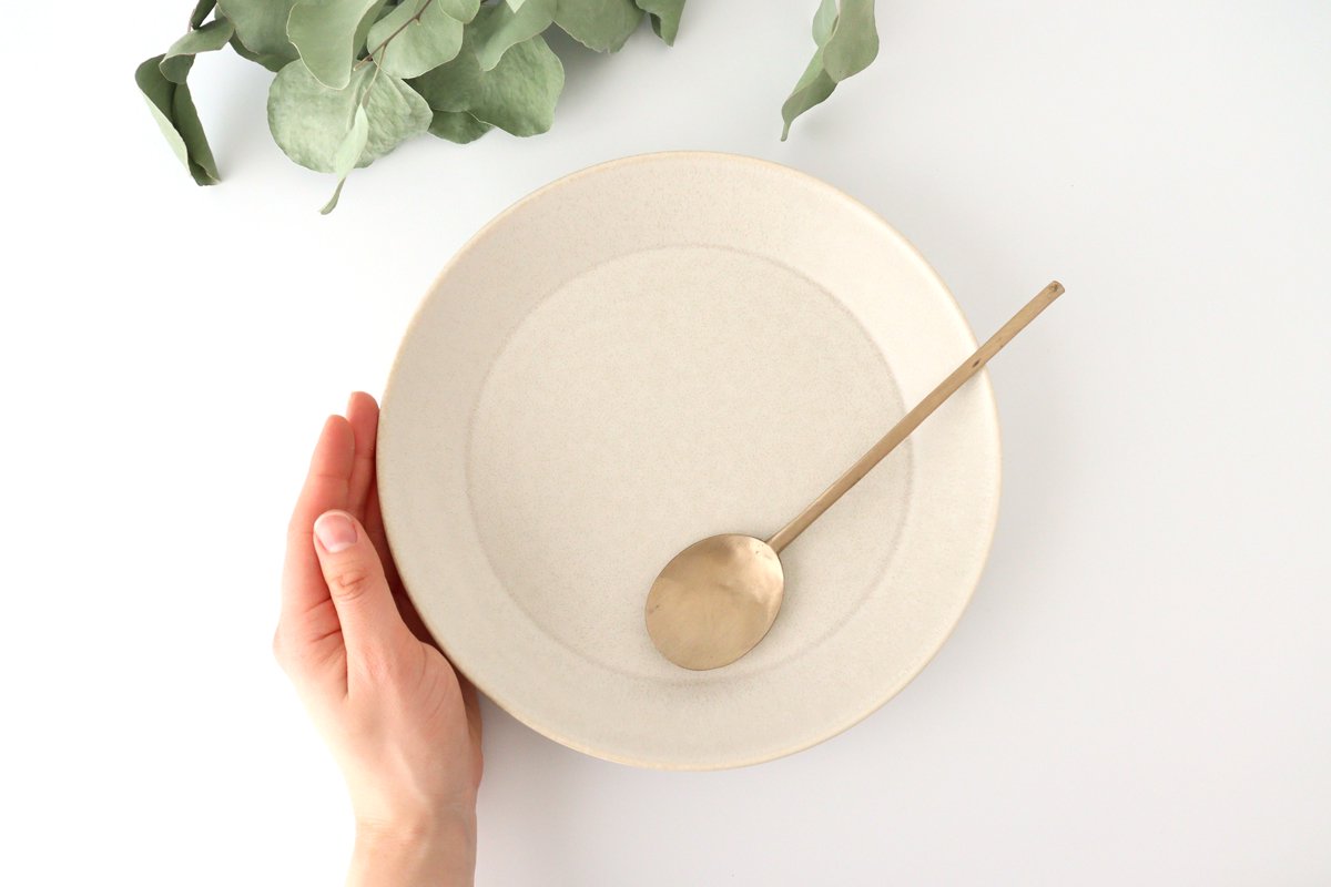 Cuole Large Bowl Silver White | Serving Bowl Mino Ware
